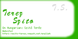 terez szito business card